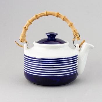 A creamware tea service, 11 pieces, "Kobolt" by Karin Björquist for Gustavsberg.