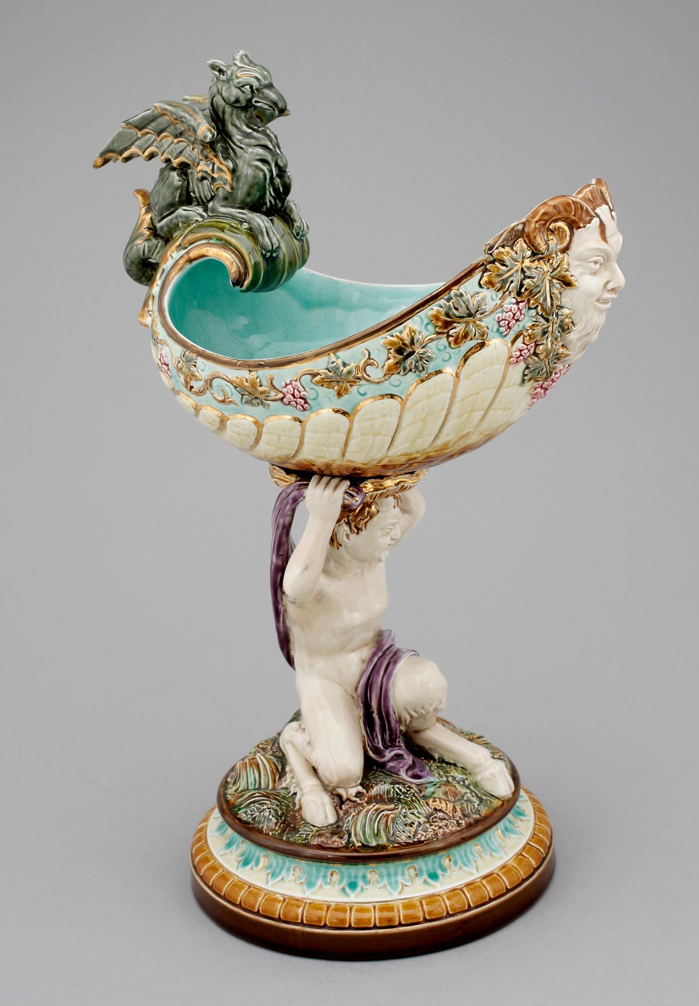 UPPSATSSKÅL, Majolika, porslin, Rörstrand, tidigt 1900-tal.