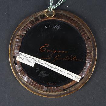 MINIATYRMÅLNING, olja, 1700/1800-tal efter Guido Reni.