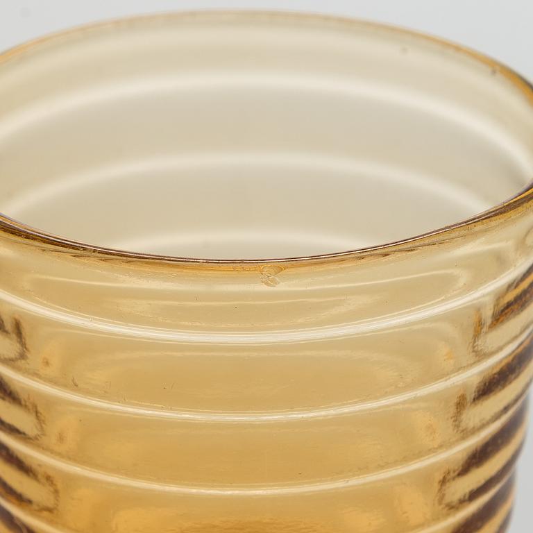 Aino Aalto, A 1930s pitcher model 4644 and two drinking glasses model 4056 for Karhula for Karhula Glassworks, Finland.