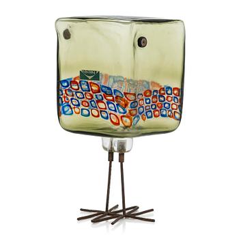 Alessandro Pianon, "Pulcino", skulptur, glas, Vistosi, Murano, Italien 1960-tal.