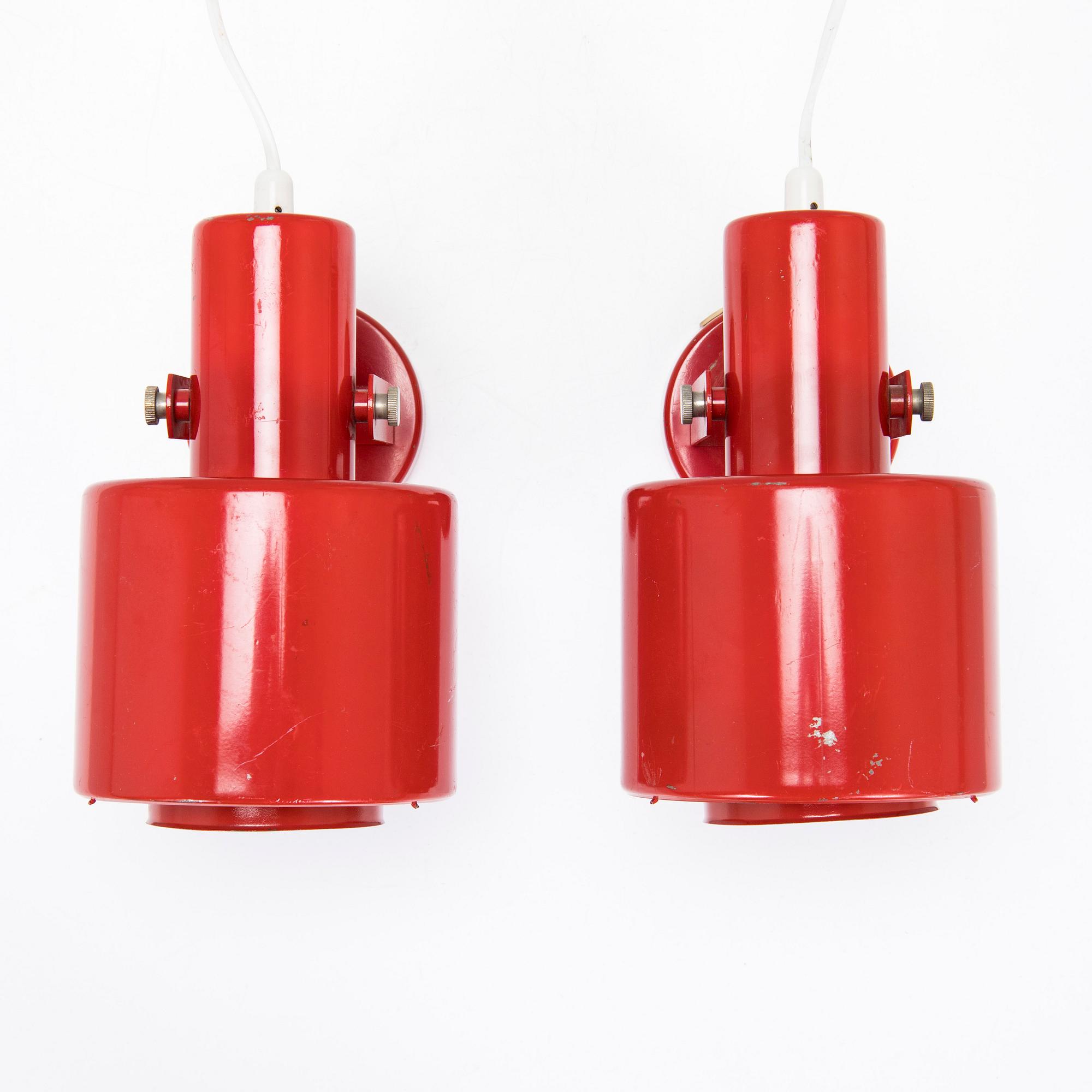 Lisa Johansson-Pape, vägglampor, ett par, modell 13-017, Stockmann Orno 1960-tal.