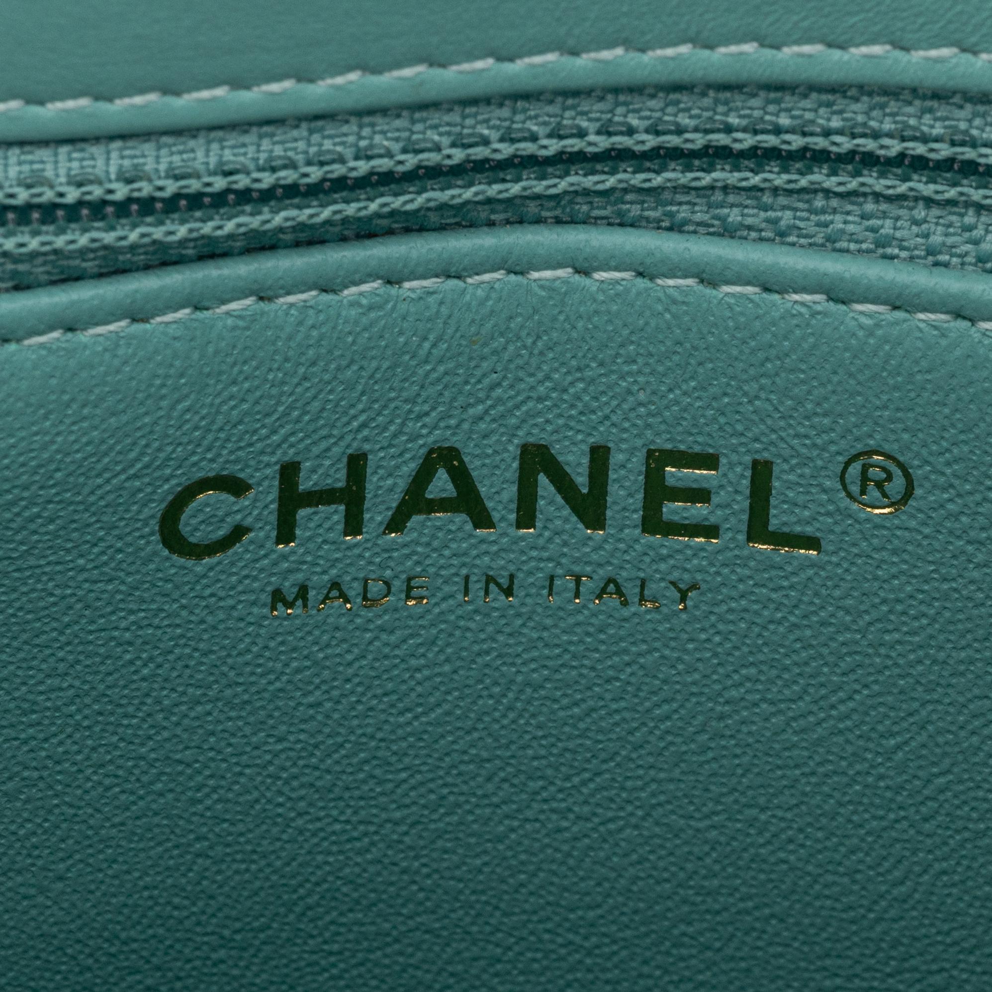 Chanel, a mint green 'Trendy CC' top handle flap bag,2020.