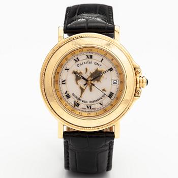 RAYMOND WEIL, Parsifal GMT, wristwatch, 39 mm.