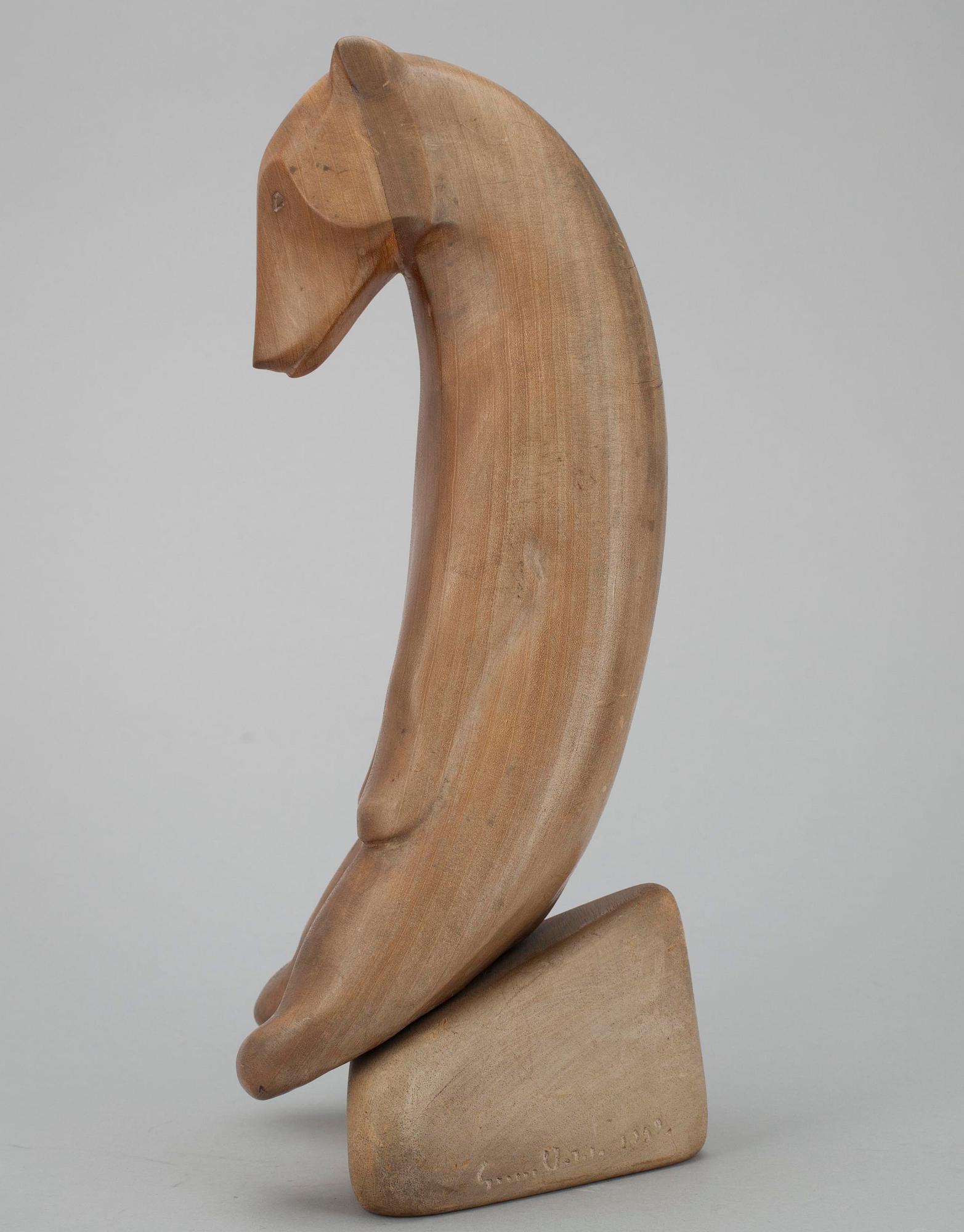 GUNNAR UOTILA, träskulptur, sign. och dat. 1959.