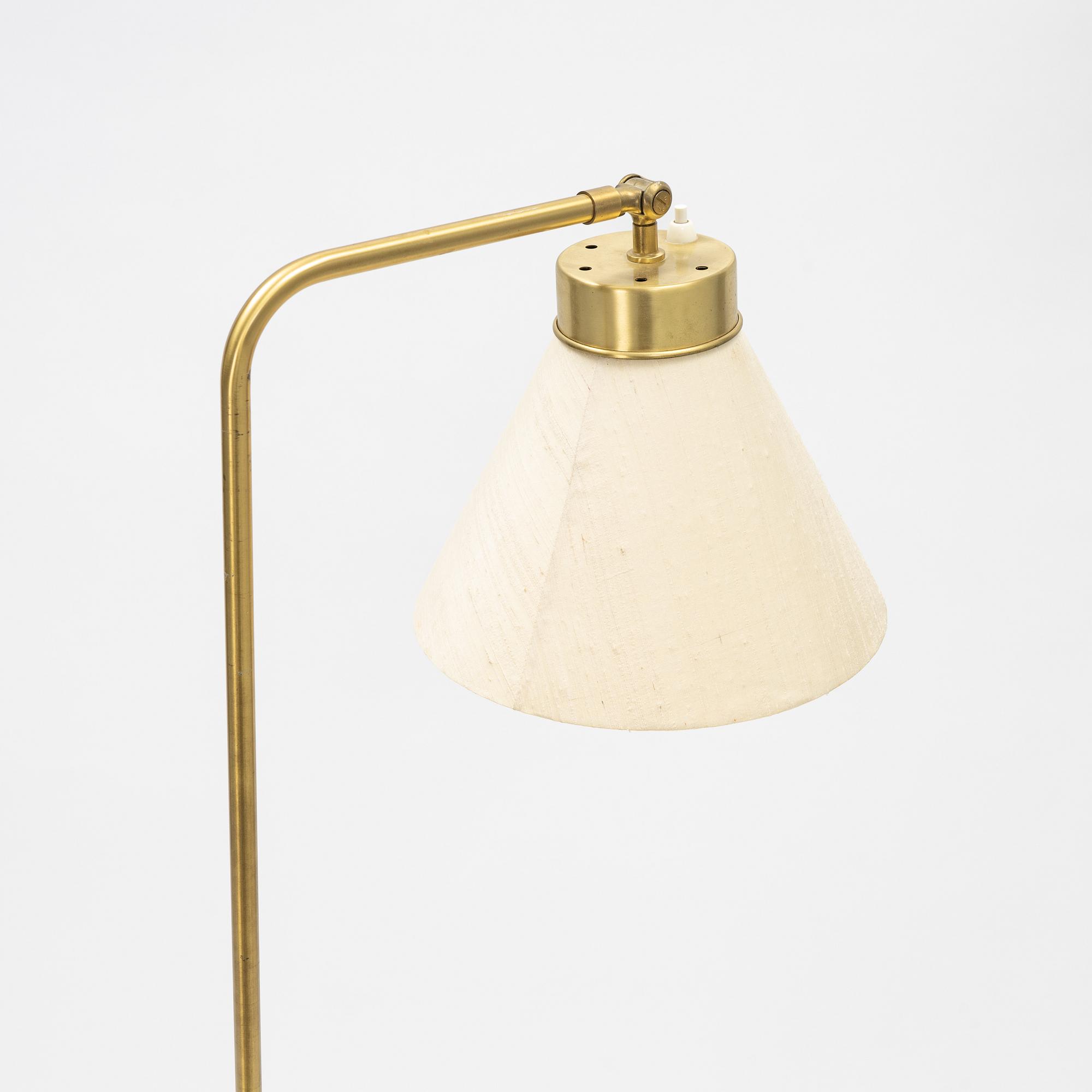 Josef Frank, a model 1842 brass floor light, Svenskt Tenn.