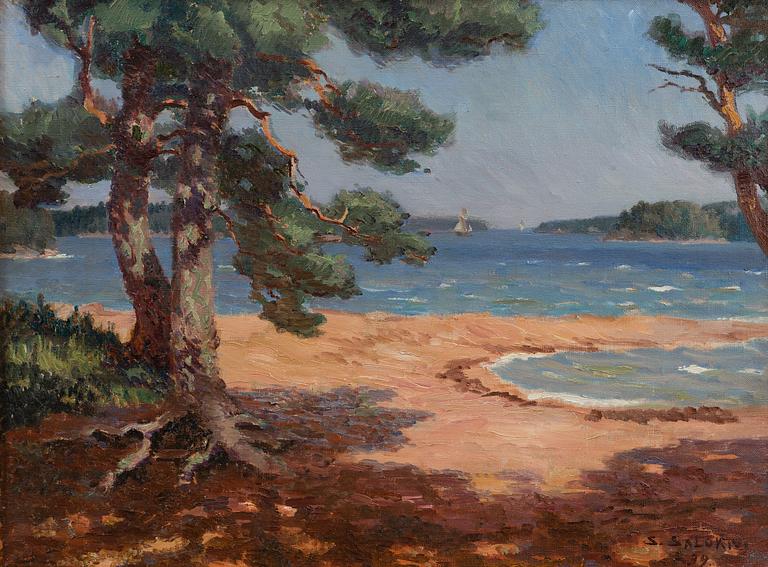 SANTERI SALOKIVI, SUMMER DAY BY THE SHORE.