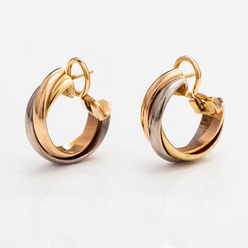 Cartier, A pair of 18K gold earrings "Trinity". Marked Cartier 1997, NY030.