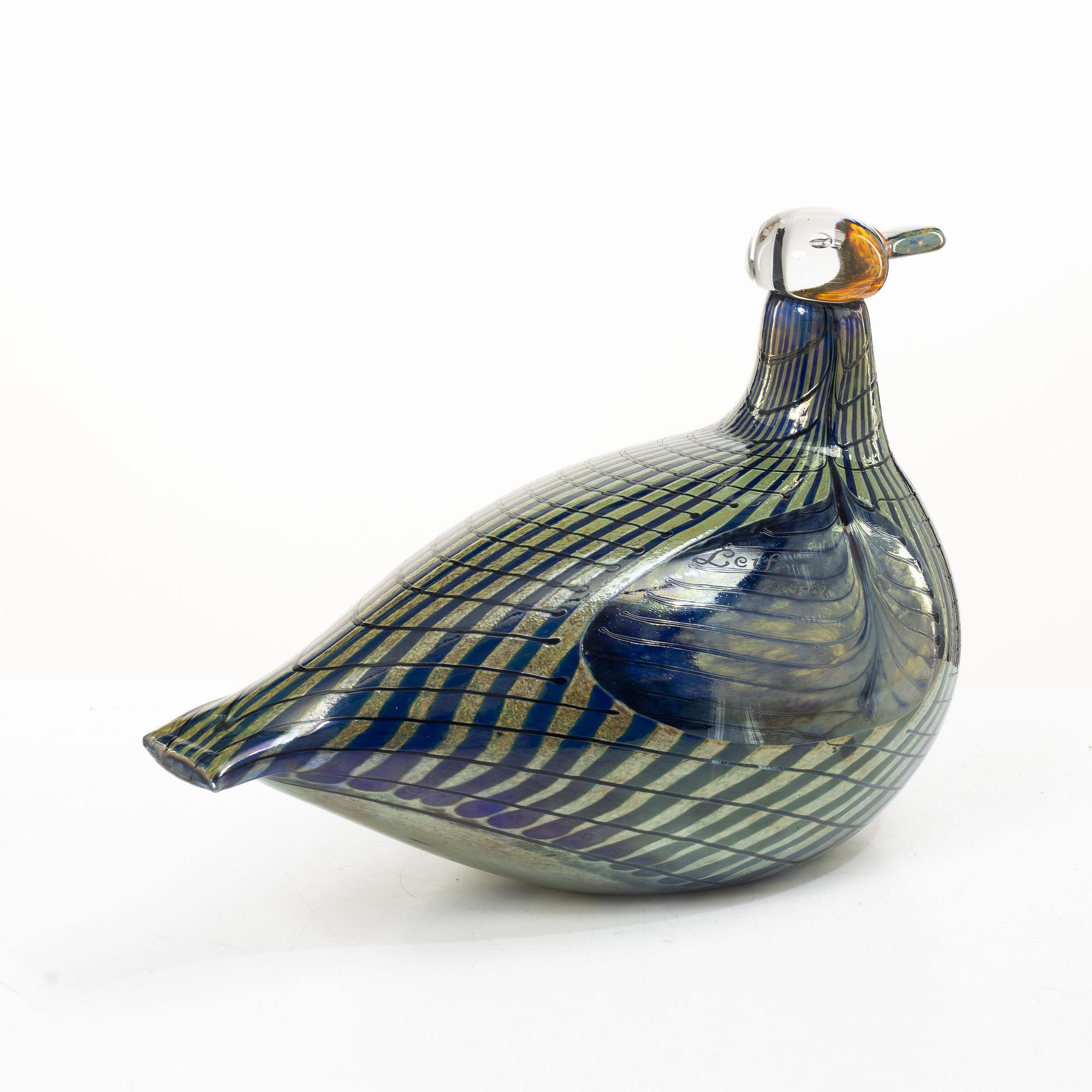 Oiva Toikka, Wild goose male, “Villihanhi Uros”, glass, Nuutajärvi Notsjö, Finland 1987.