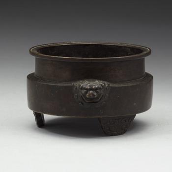 A bronze censer, Qing dynastin, 19th Century.