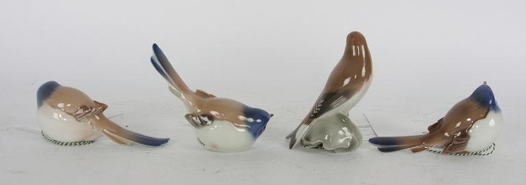 FIGURINER, 4 st, porslin, Bing & Gröndahl.