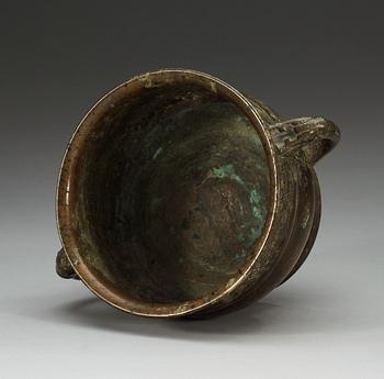 An archaistic bronze vessel, presumably Ming dynasty.