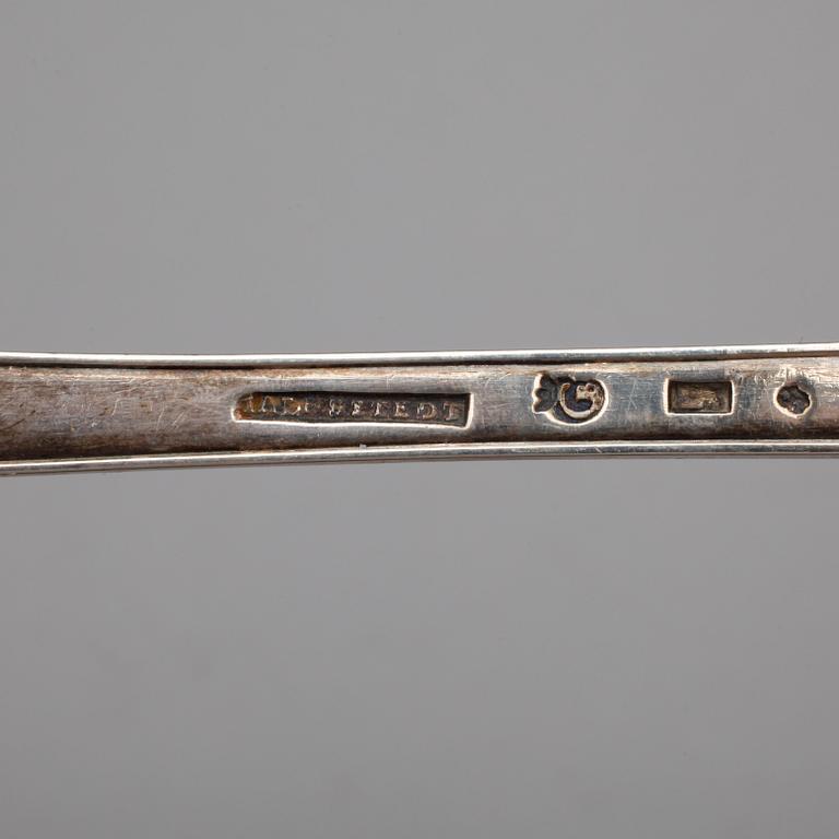 SOPPSLEV, silver, otydliga stämplar, Göteborg, 1800-tal. Vikt ca 235 gram.