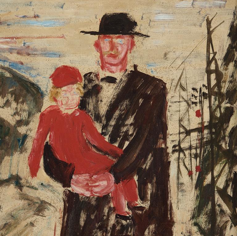 HILDING LINNQVIST, paper panel, signed Linnqvist and dated 1917.