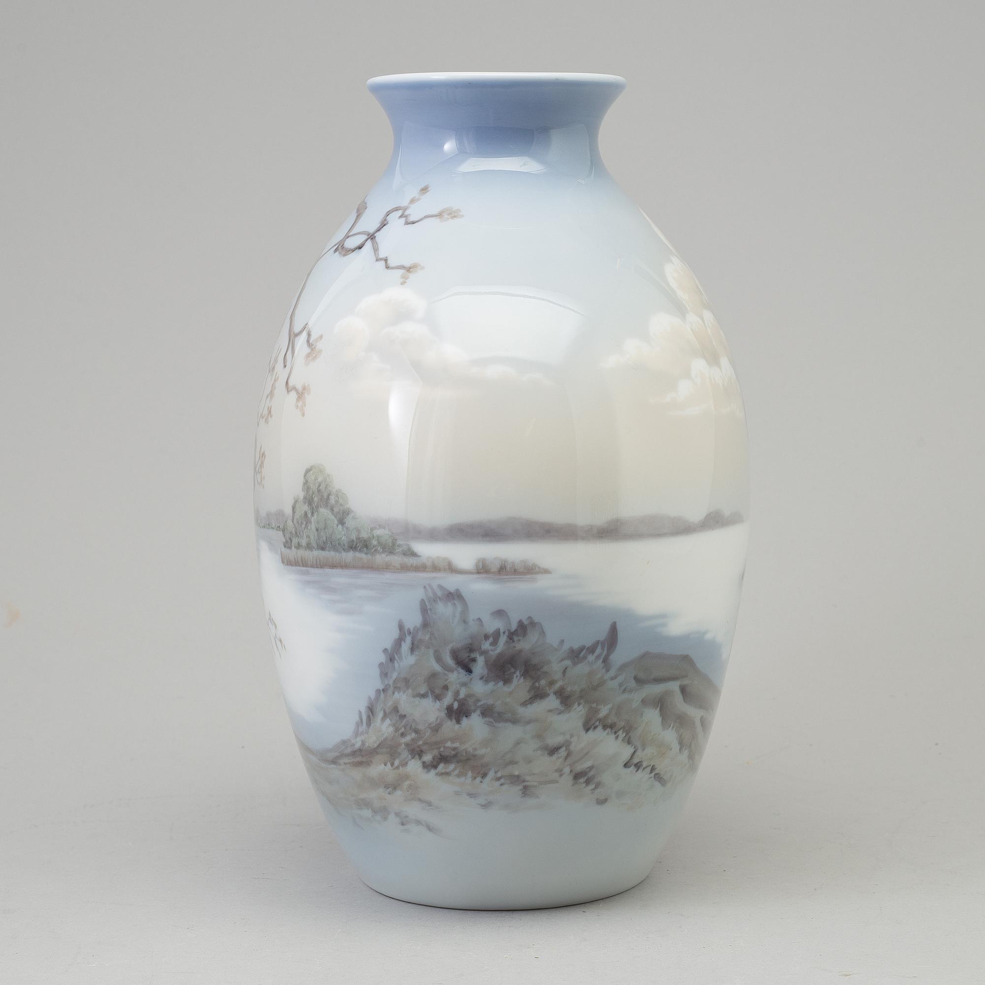 A porcelain vase by Bing & Grøndal, Denmark.