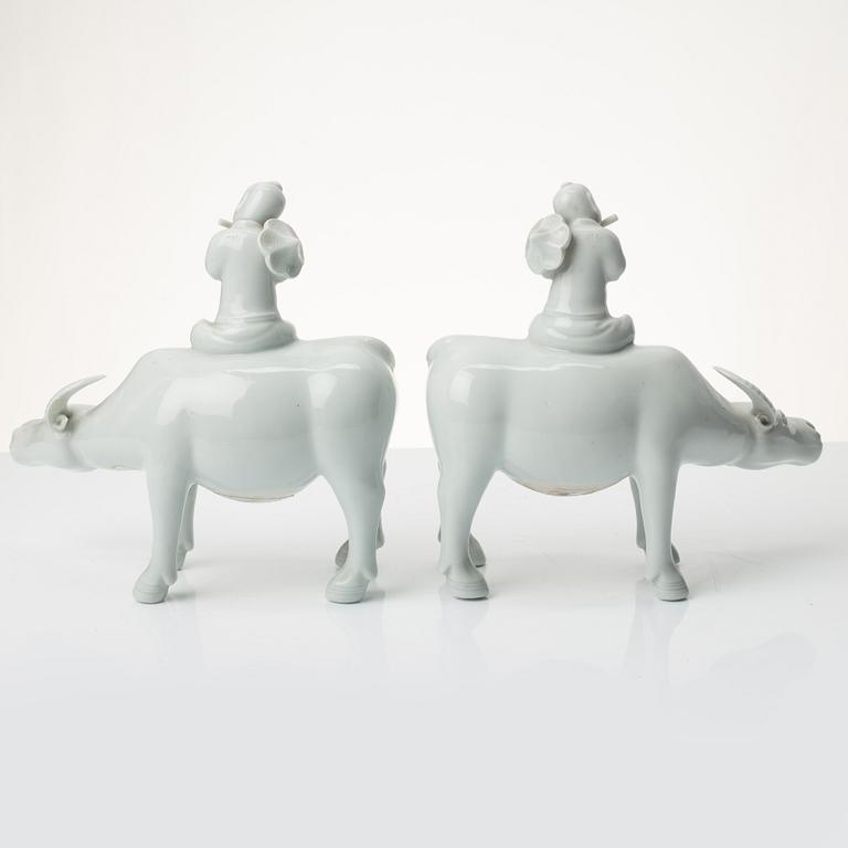 Figuriner, blanc de chine. Kina, 1900-tal.