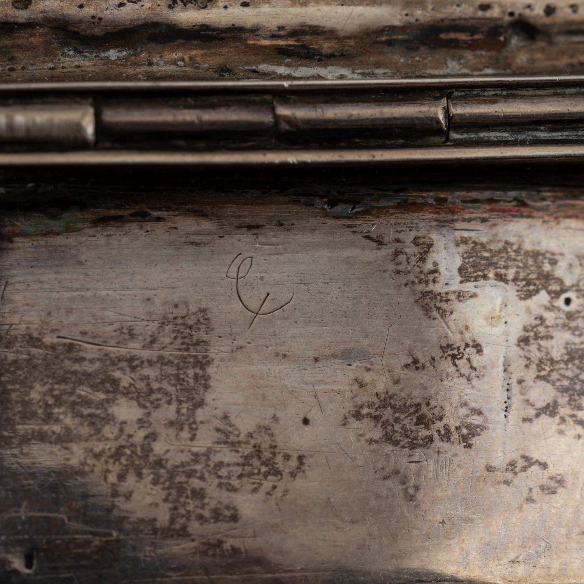 Dosa, guld, samt dosor, 4 st, silver. 1800-1900-tal.