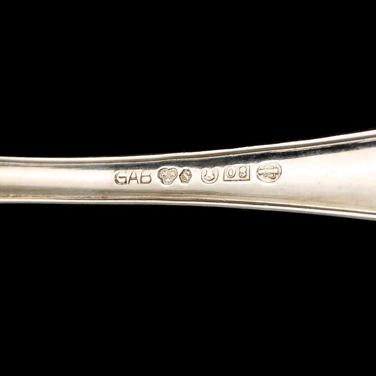 BESTICK, 40 delar, silver, GAB, 1900-talets mitt, vikt ca 1562 g.