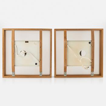 Uno & Östen Christiansson, a pair of wall lamps/ceiling lamps, Luxus, 1960's.