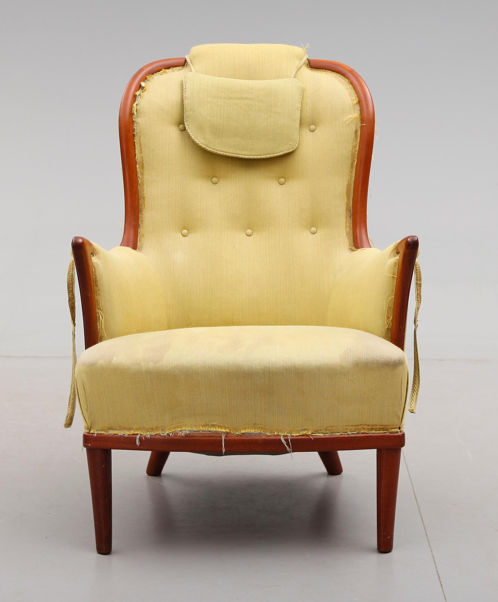 FÅTÖLJ, "Vår Fru", Carl Malmsten, för AB O.H. Sjögren, Tranås, 1900-talets andra hälft.