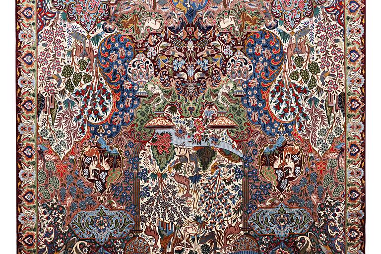 A Kashmar carpet, c. 388 x 299 cm.