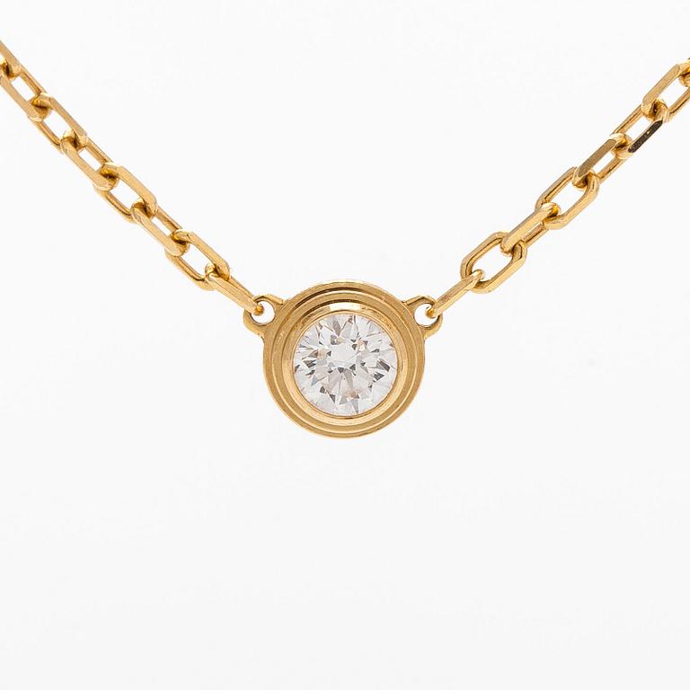 Cartier, kaulakoru, "d'Amour", 18K kultaa ja briljanttihiottu timantti, noin 0.05 ct.
