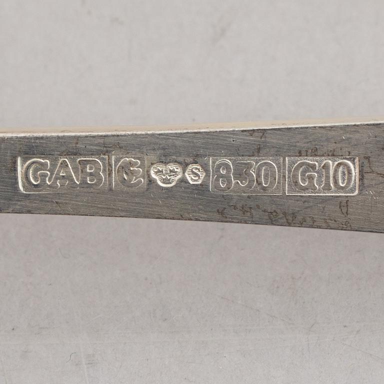 Jacob Ängman, a 60-piece silver cutlery service, 'Rosenholm', GAB, Stockholm/Eskilstuna, 1958-82.