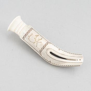 A reindeer horn knife.