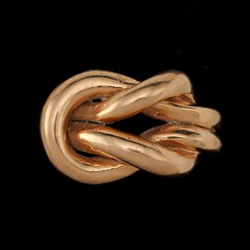 RING, 18k guld, Göran Kuhlin, Göteborg, 1980. Vikt 14 g.