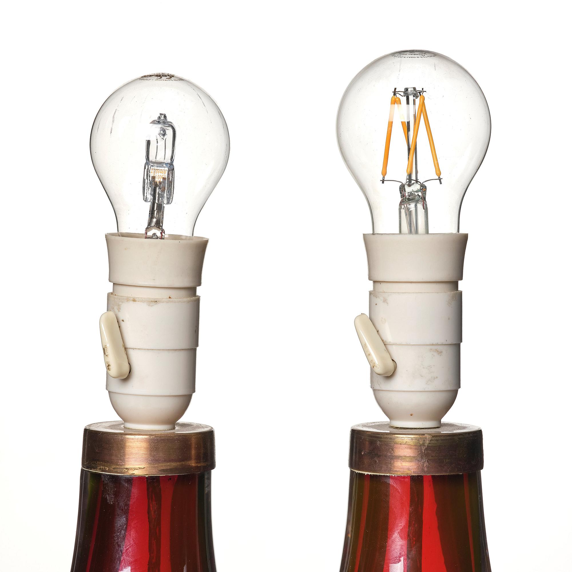 Carl Fagerlund, A pair of table lamps, Orrefors, Sweden, 1960s.