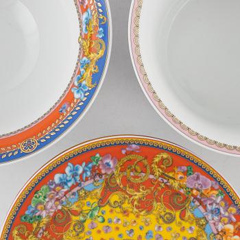 Versace, service parts, 24 pieces, "Primavera", porcelain, Rosenthal, Germany.