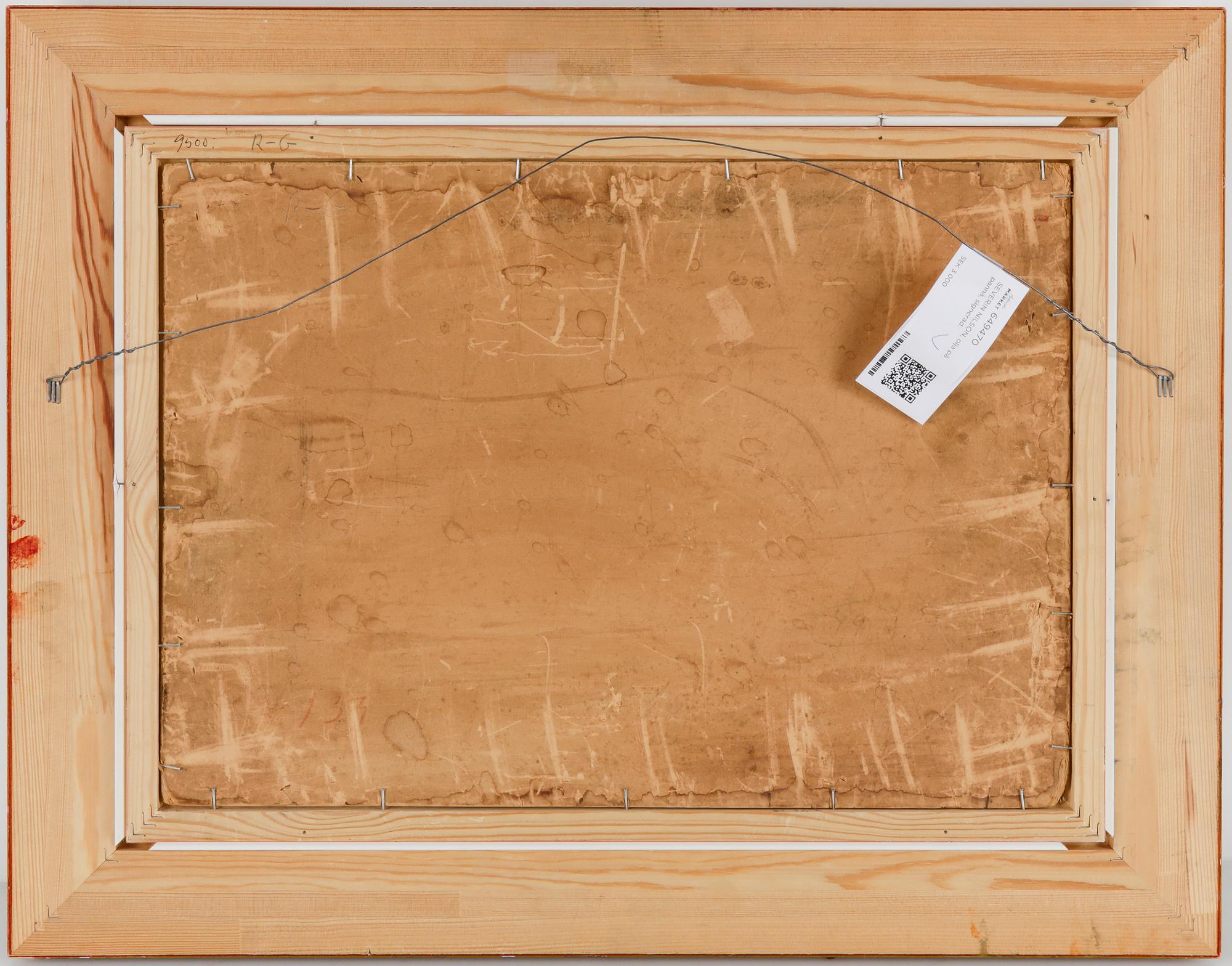 SEVERIN NILSON, olja på pannå, signerad.