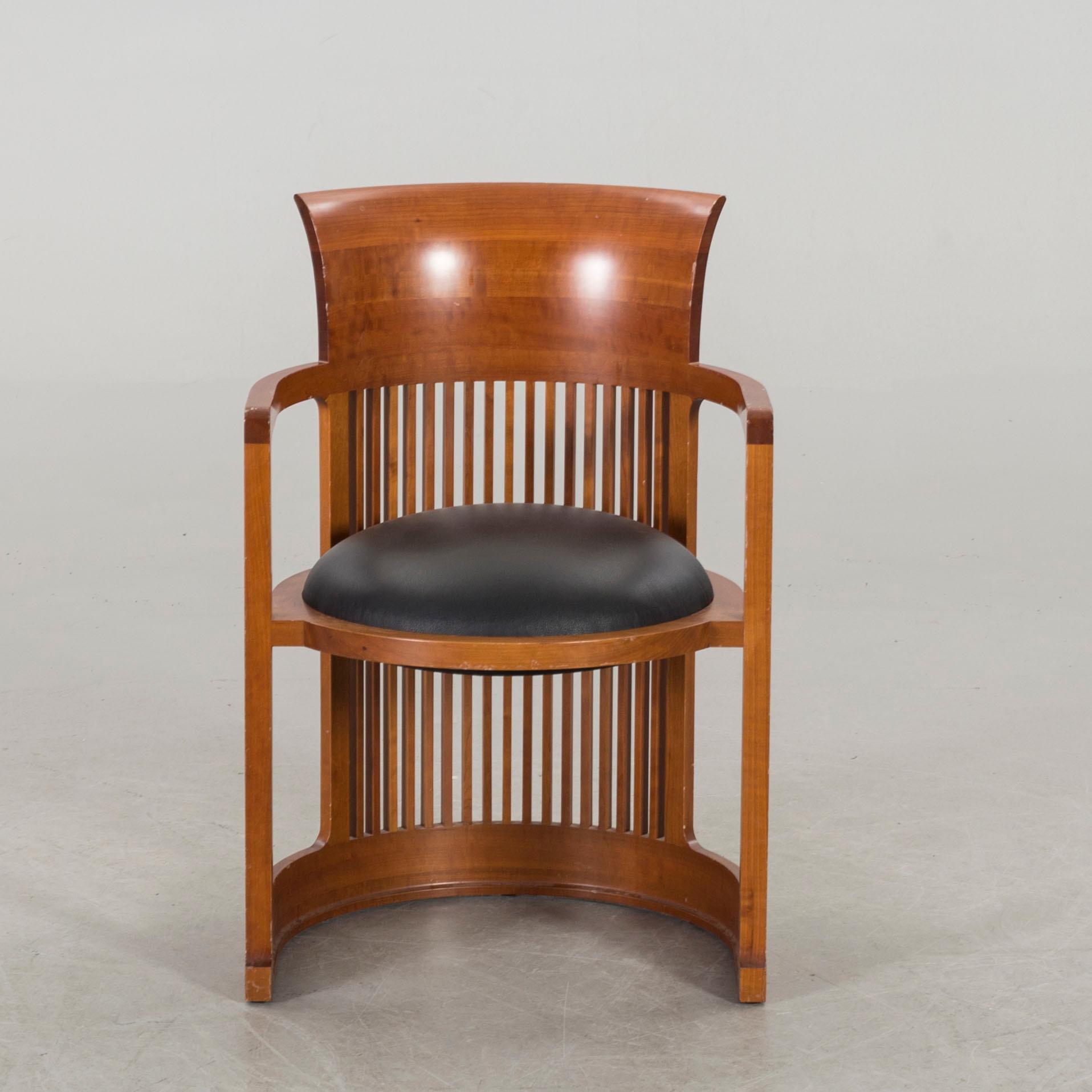 FRANK LLOYD WRIGHT, "Barrel Chair" model no 606, Cassina.