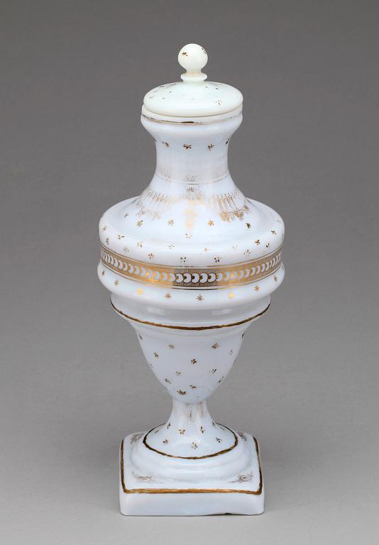 LOCKURNA, glas, sengustaviansk, omkring 1800.