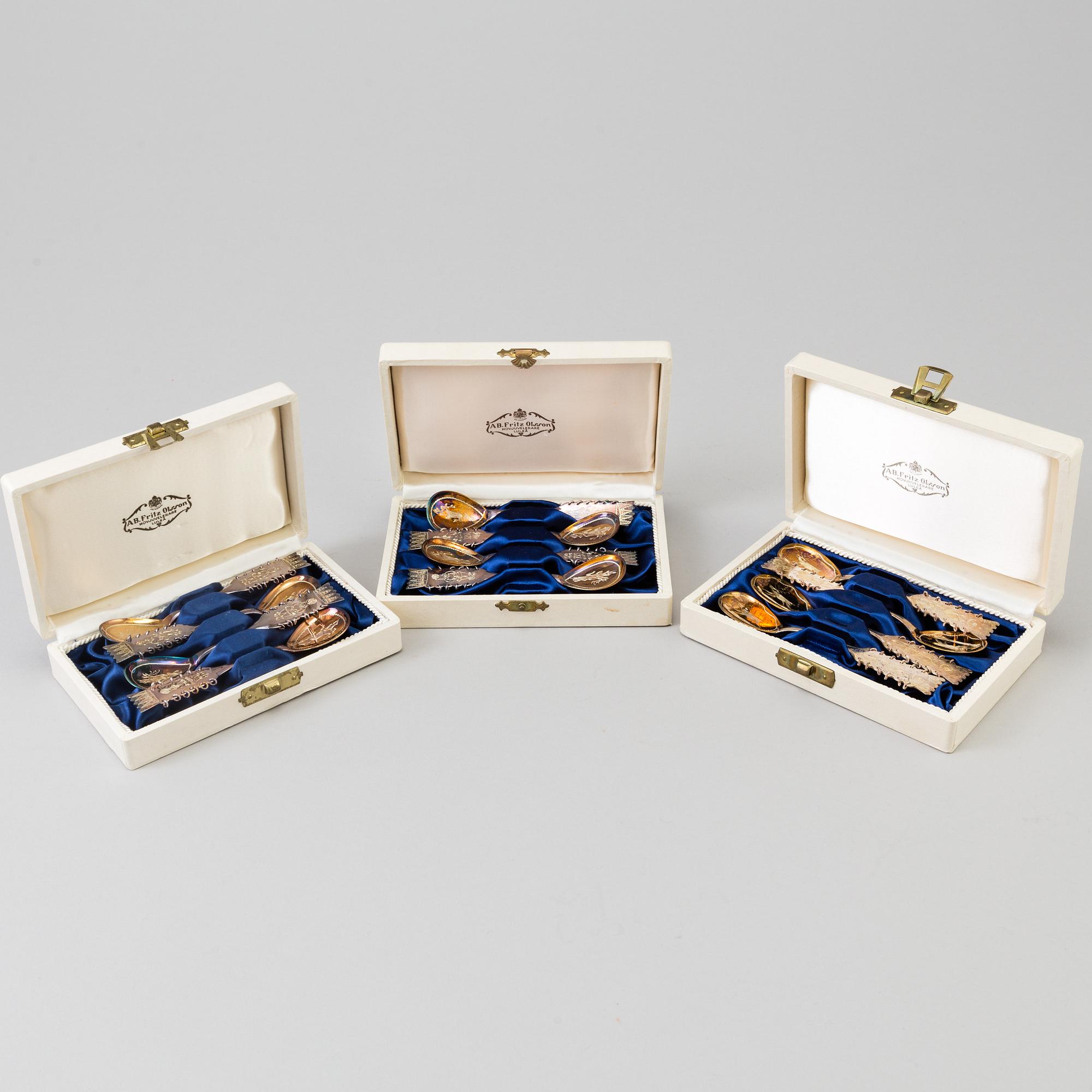 A set of 12 COFFEESPOONS, similar, Boliden silver, 1960th. Weight 150 grams.