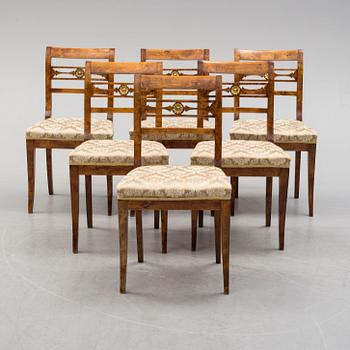 A set of six mid 19th century chairs.