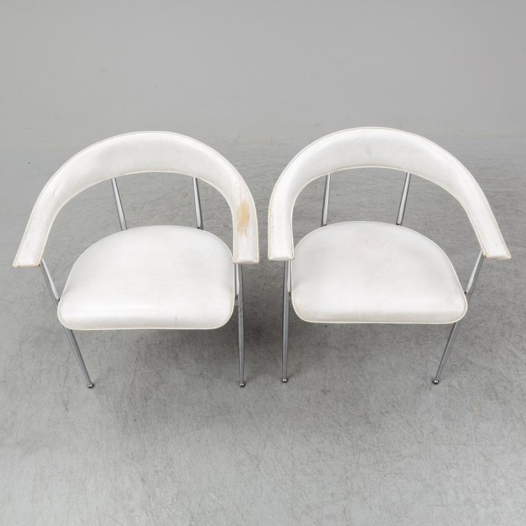 VEGNI & GUALTIEROTTI, eight 'P40' chairs from Fasem, Italy.