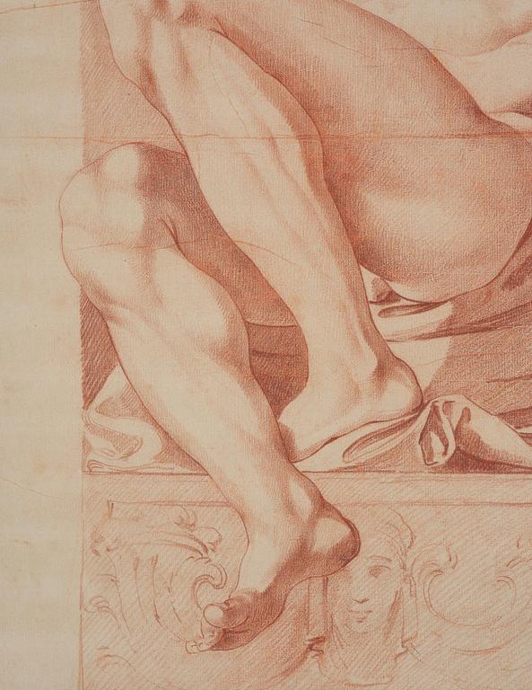 Johan Tobias Sergel, Sitting youth after Carracci.