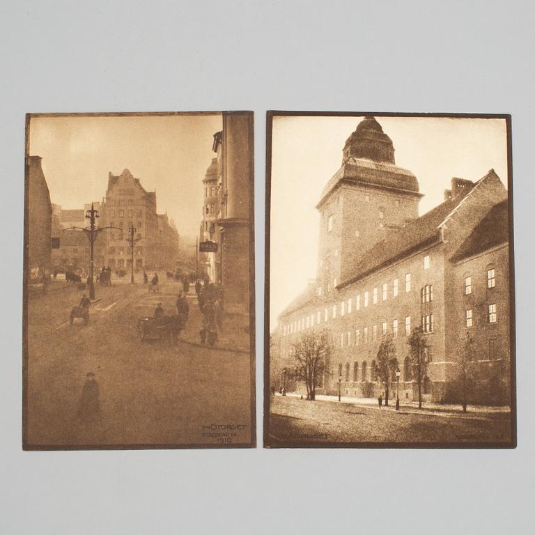 HENRY B. GOODWIN, Two photo gravures from the book Vårt vackra Stockholm signed in the negative.