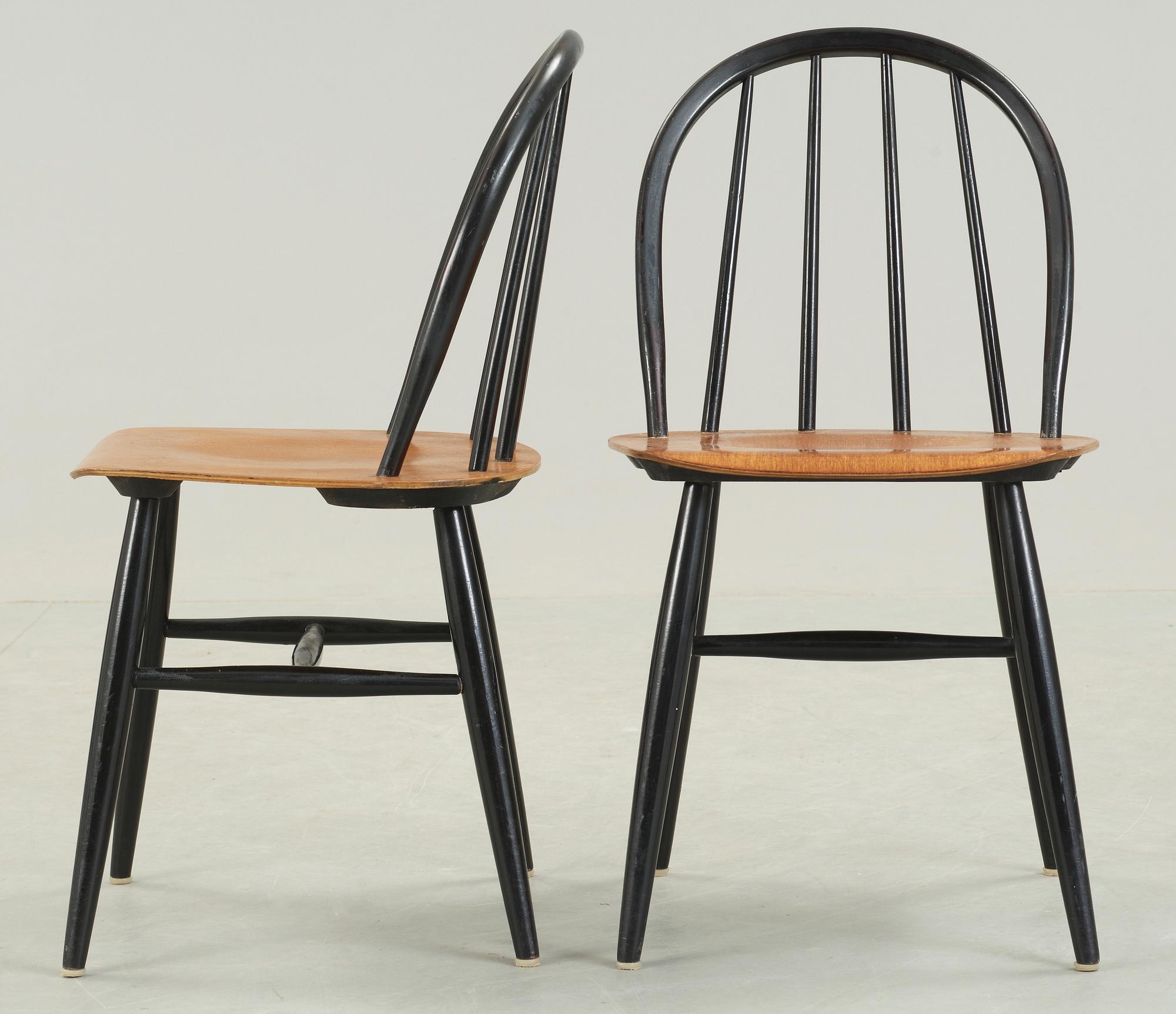 STOLAR, 4 st, Fanett, Ilmari Tapiovaara, Edsbyverken. 1950/60-tal.