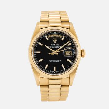 ROLEX, Oyster Perpetual, Day-Date (Swiss Made), Chronometer, wristwatch, 36 mm.