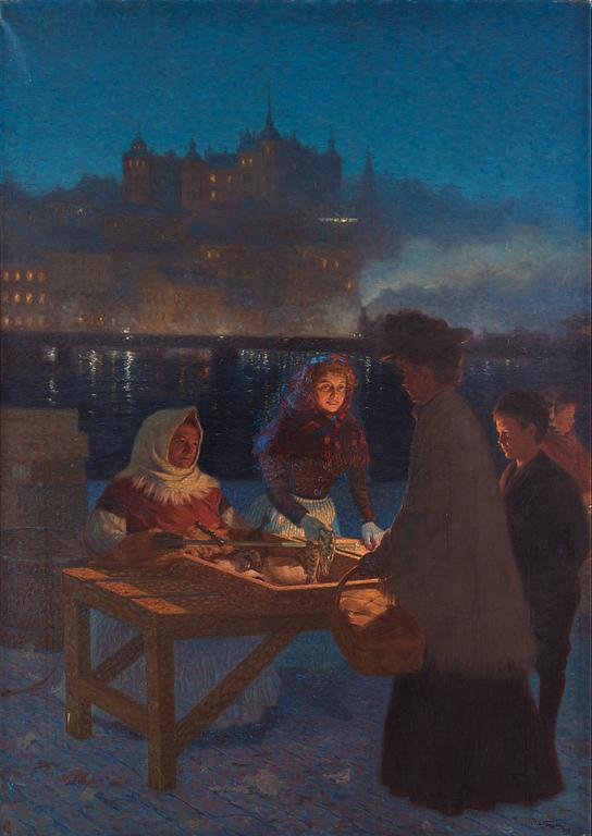 Erik Tryggelin, The Fish market at Kornhamnstorg, Stockholm.