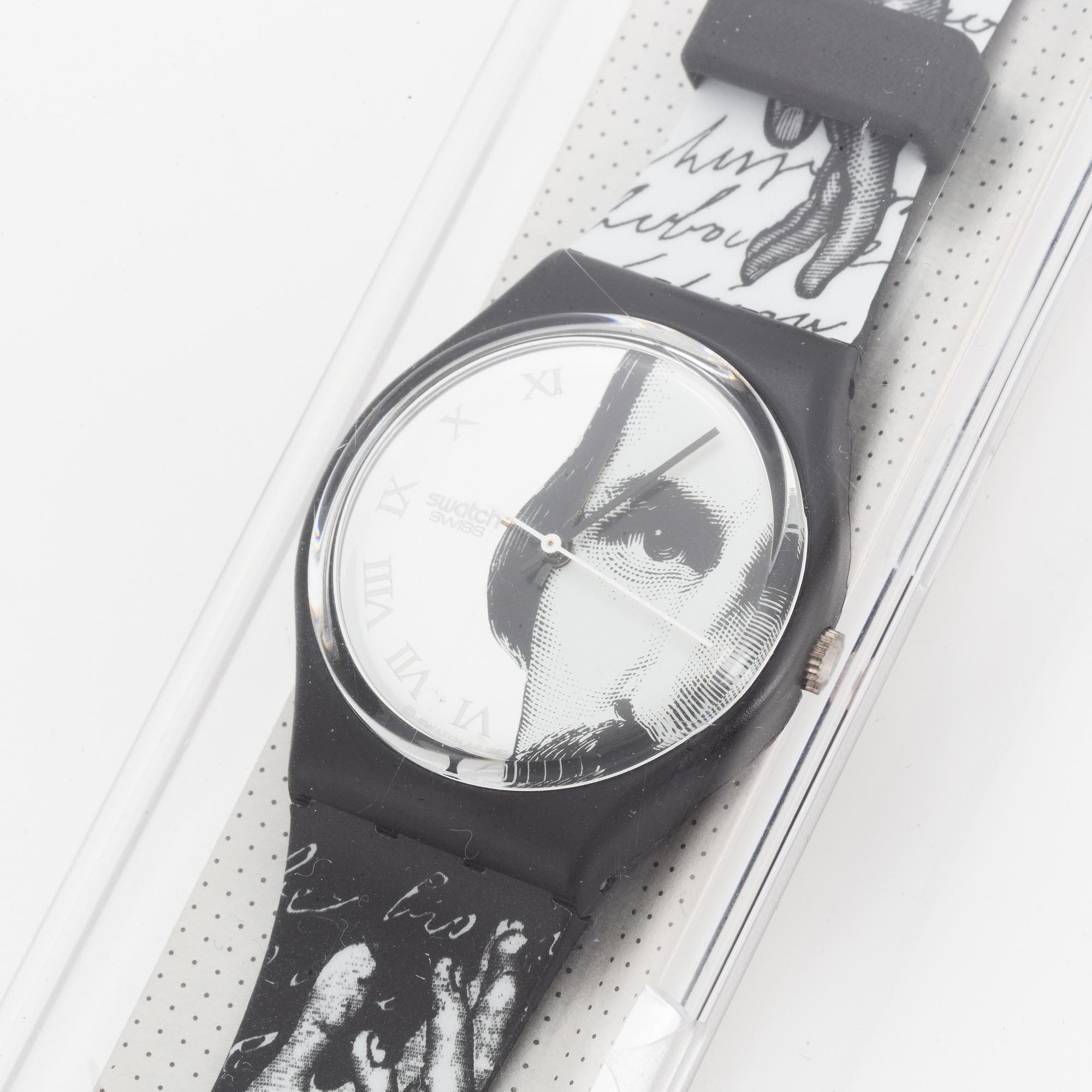 Swatch, "Glance" by Piero Fornasetti, armbandsur, 34 mm.
