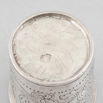 A Norwegian silver beaker, mark of Johan Peter Olsen Rust, Trondheim 1762.