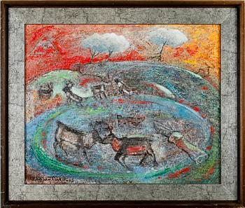 VESA JUNTTILA, olja på duk, sign och dat -83.