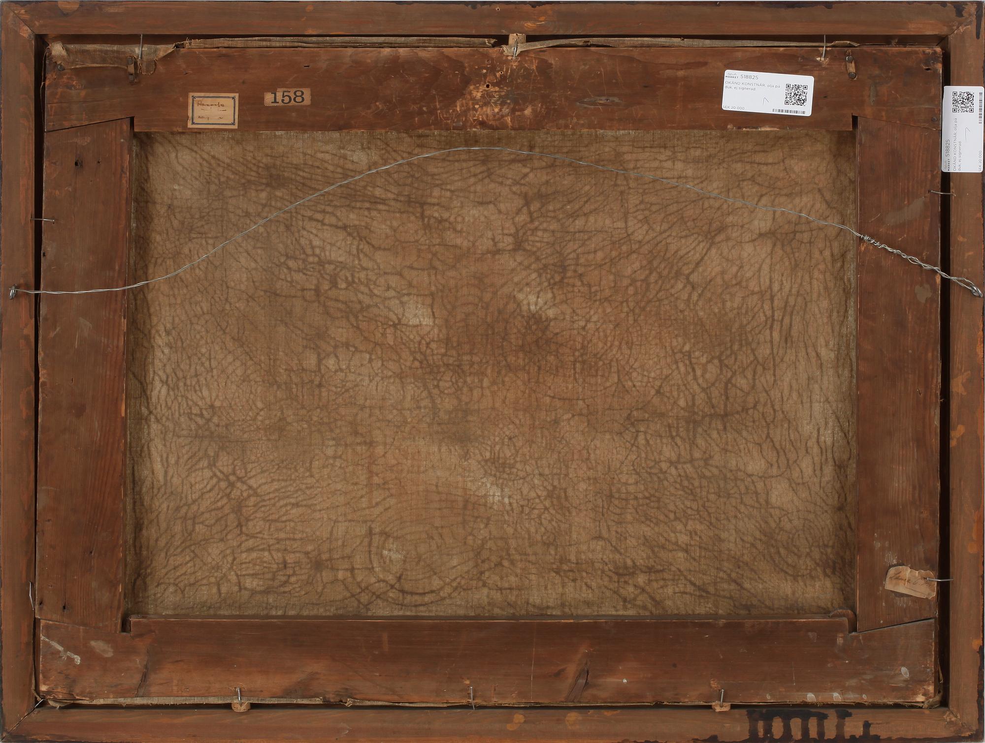 OKÄND KONSTNÄR, olja på duk, ej signerad, omkring sekelskiftet 1700/1800.