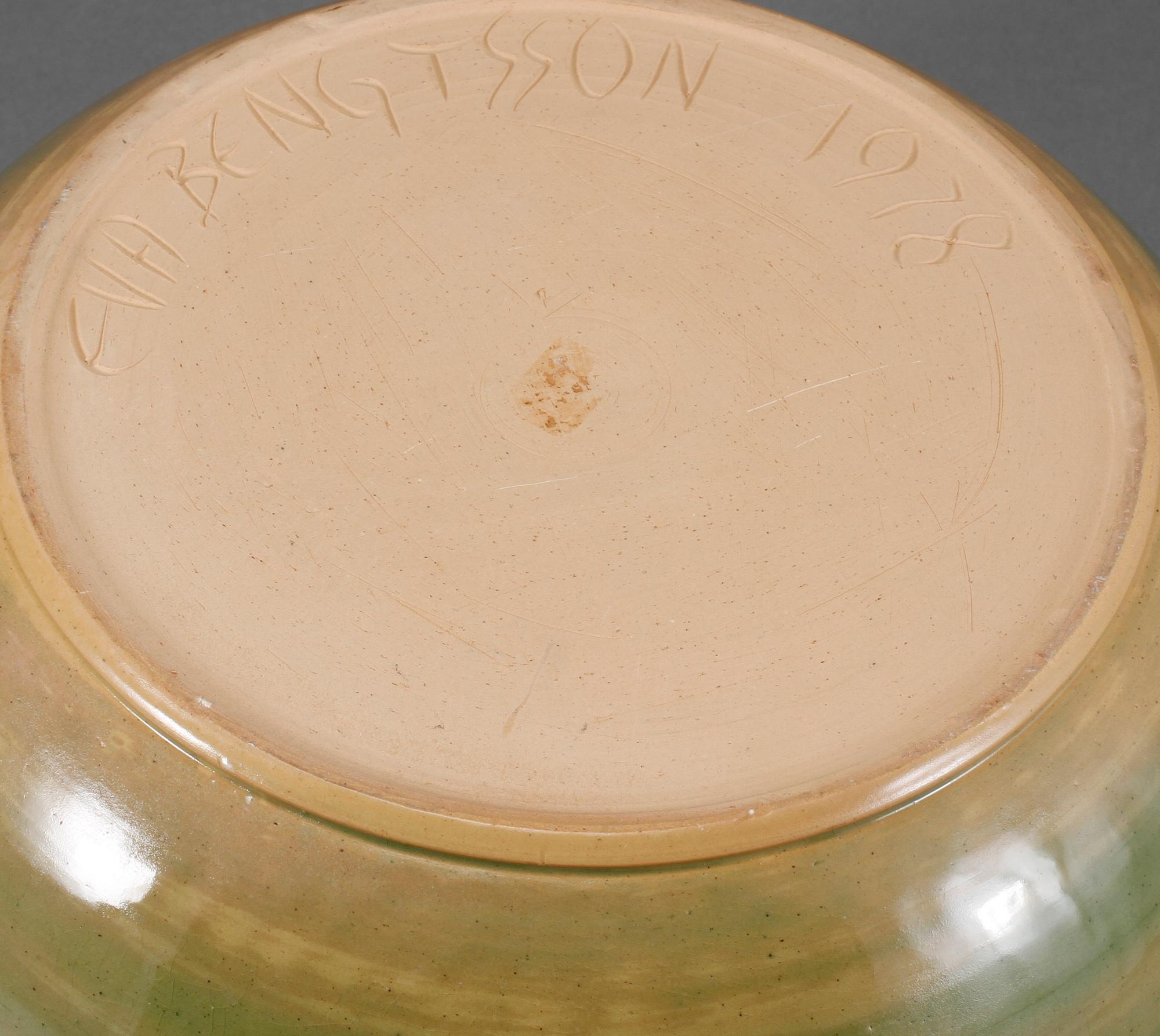 SKÅL, lergods, Eva Bengtsson, egen ateljé, signerad och daterad 1978.