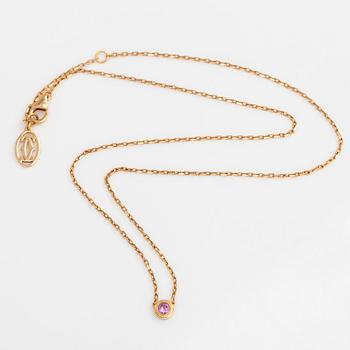 Cartier, necklace, D' amour 18K gold and pink sapphire.