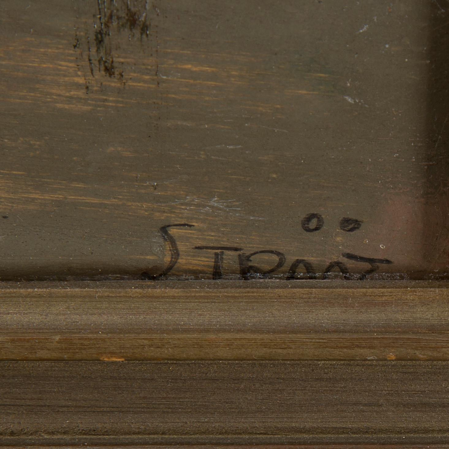 HJALMAR STRÅÅT, olja på pannå. Signerad.