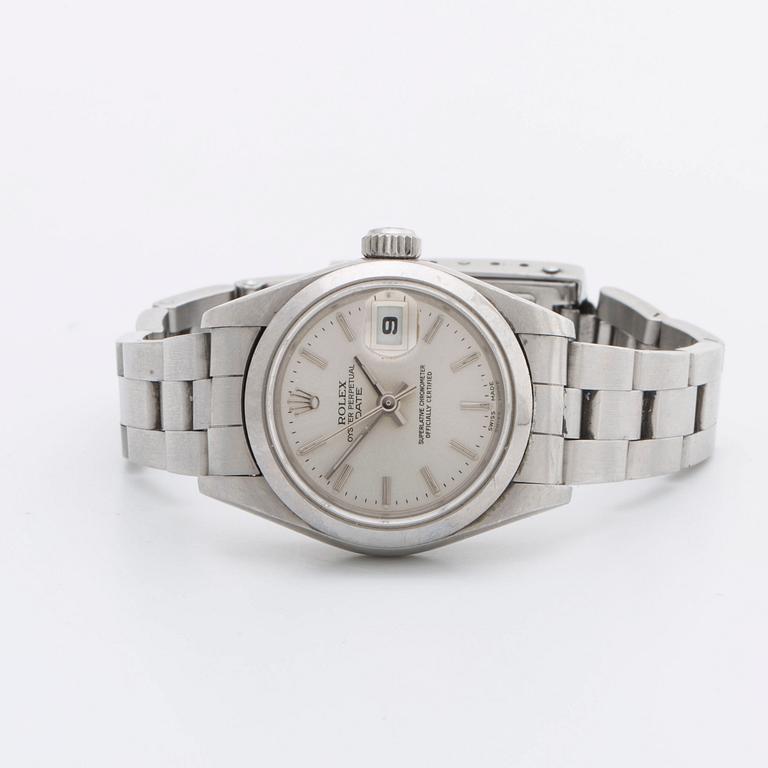 ROLEX Oyster Perpetual Date ladies wristwatch, c:a 26 mm.